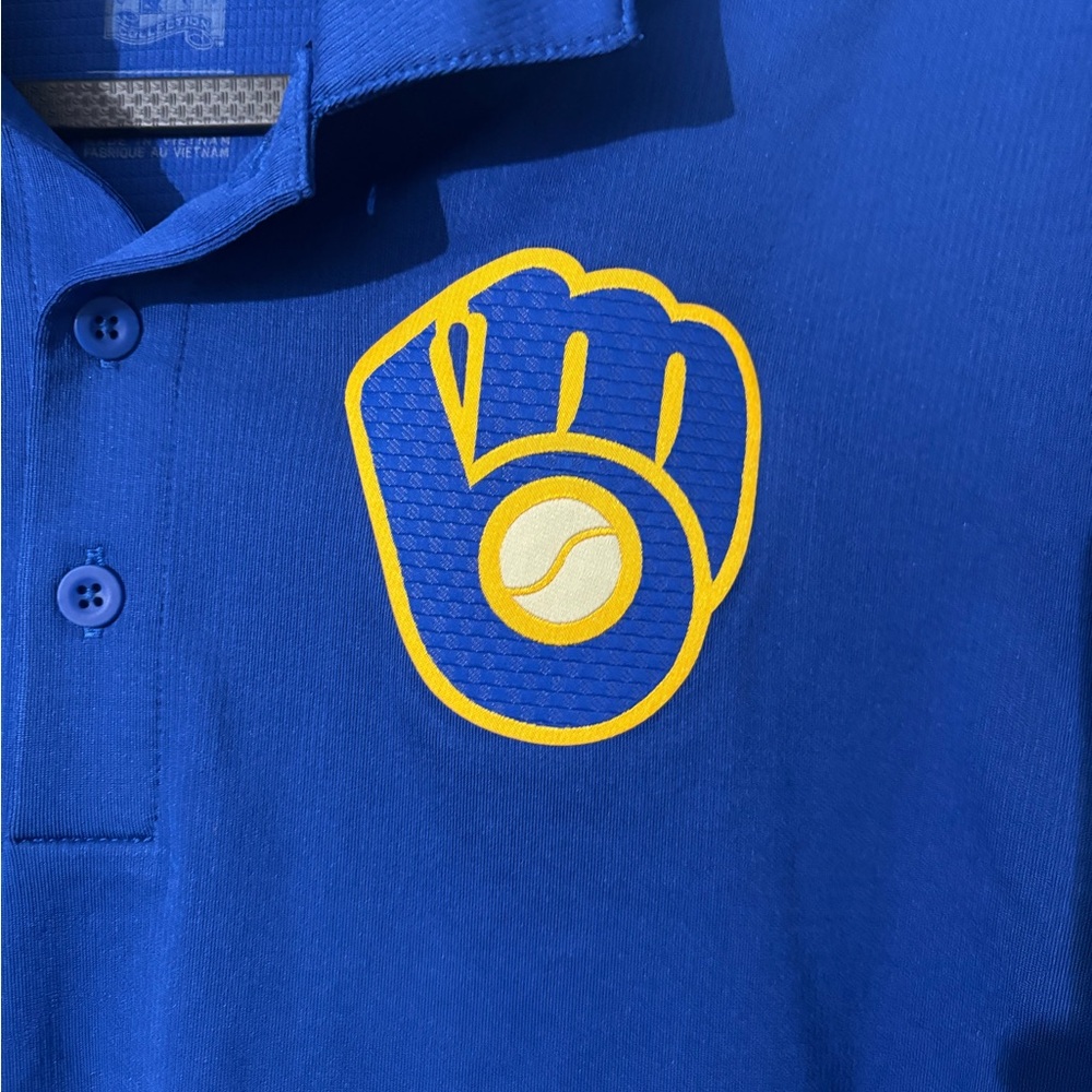 Nike MLB Milwaukee Brewers Polo Shirt - Picture 3 of 5